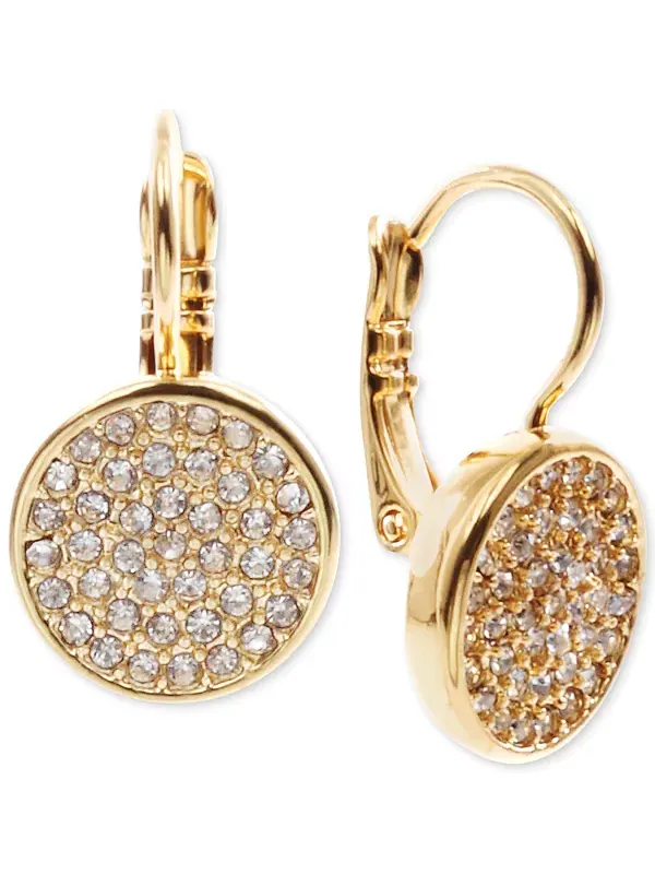 Серьги-Подвески с кристаллами паве Anne Klein — изображение 1 из 2, оттенок золото