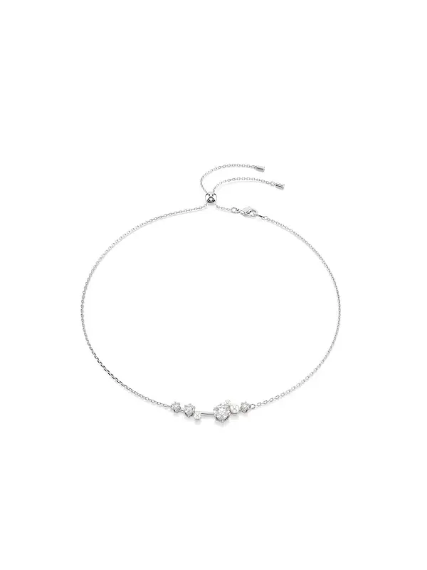 Ожерелье Constella с круглыми огранками и белым родиевым покрытием Swarovski — изображение 1 из 4, оттенок белый