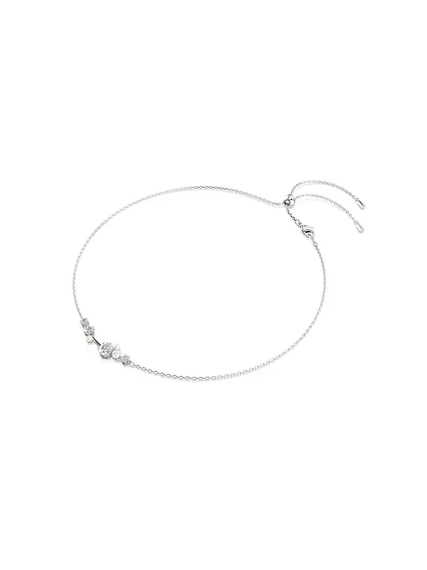 Ожерелье Constella с круглыми огранками и белым родиевым покрытием Swarovski — изображение 2 из 4, оттенок белый