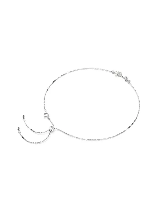 Ожерелье Constella с круглыми огранками и белым родиевым покрытием Swarovski — изображение 3 из 4, оттенок белый