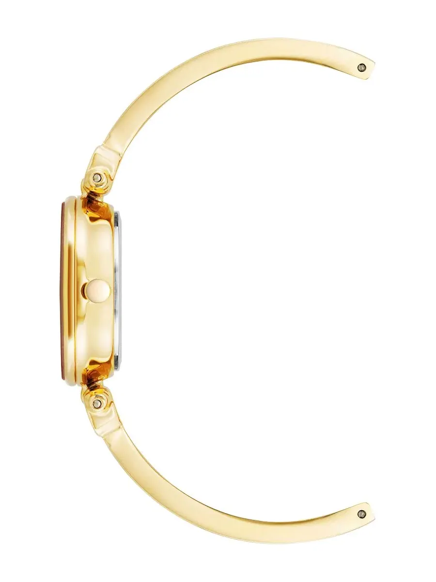 Женские часы Anne Klein с черным циферблатом и золотистым браслетом — изображение 3 из 3, оттенок золотистый