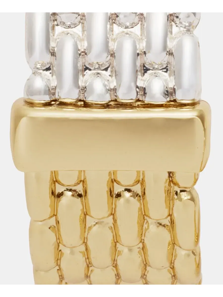 Серьги-кольца с эффектом браслета от часов, двухцветные Anne Klein — изображение 4 из 4, оттенок телесный