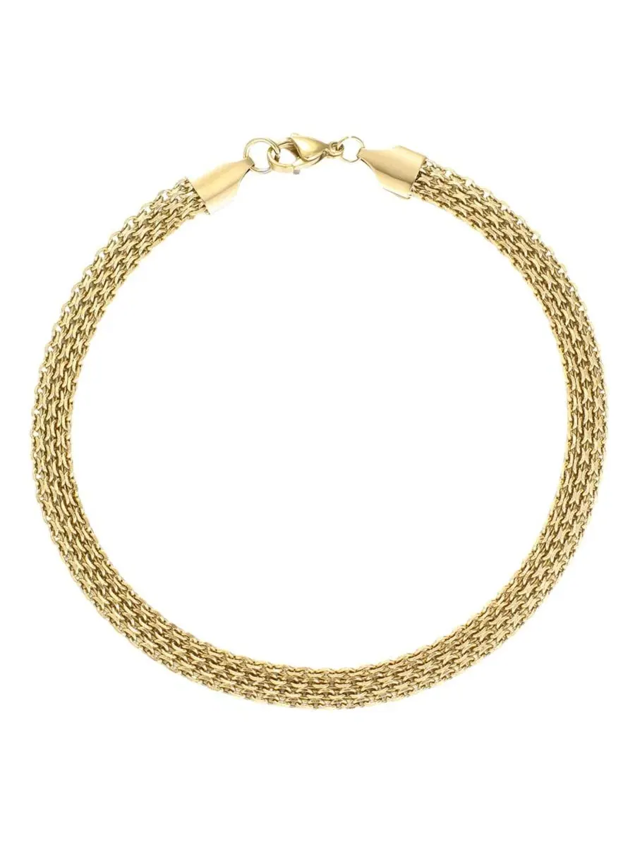 Щиколотка-цепочка Grid Chain 18k с золотым покрытием ADORNIA — изображение 1 из 3, оттенок золото