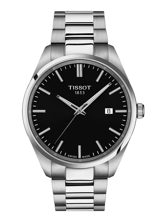 Мужские часы Swiss PR 100 на стальном браслете, 40 мм Tissot — изображение 1 из 5