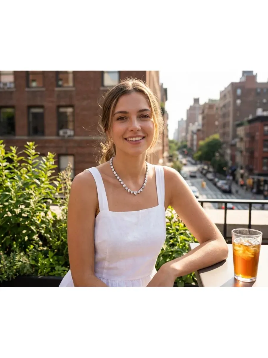 Классическое колье-подвеска в форме сердца с кубическим цирконием Bling Jewelry — изображение 3 из 3, оттенок прозрачный