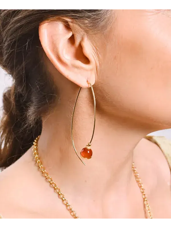 Серьги-Подвески Oyana, покрытые 18-каратным золотом Nectar Nectar New York — изображение 3 из 4