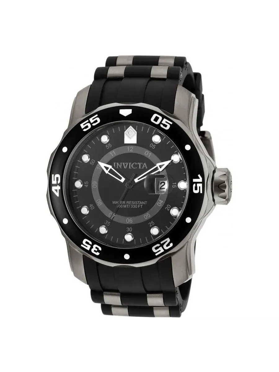 Мужские часы Pro Diver Quartz GMT с черным циферблатом Invicta — изображение 1 из 3, оттенок черный
