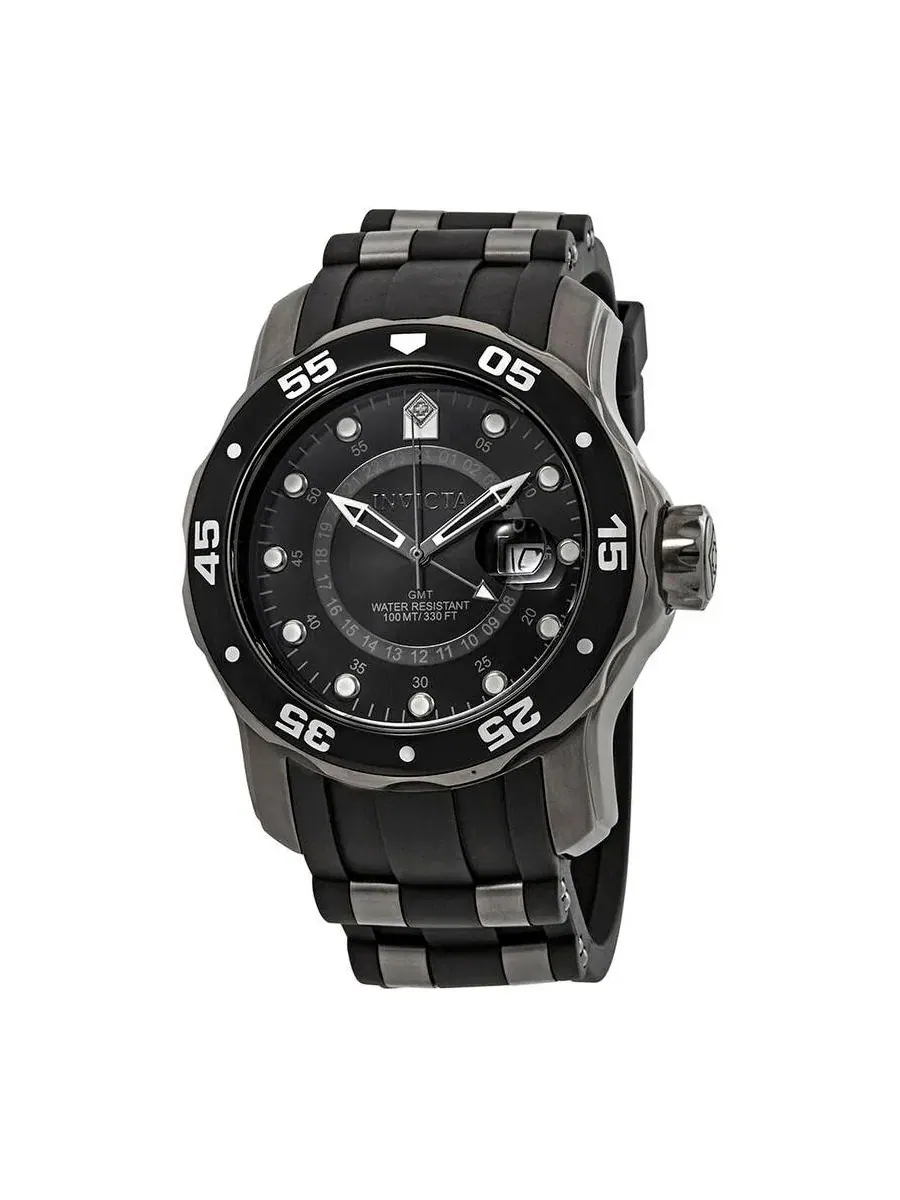 Мужские часы Pro Diver Quartz GMT с черным циферблатом Invicta — изображение 3 из 3, оттенок черный