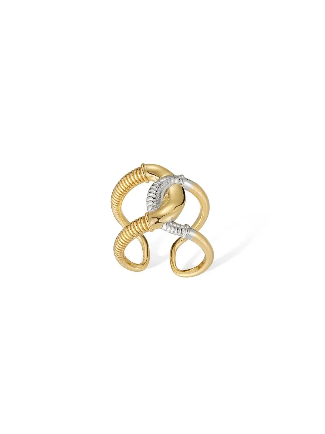 Кольцо с архитектурным дизайном Colosseum Ring RETRO CHIC — изображение 1 из 4, оттенок золотистый серебристый