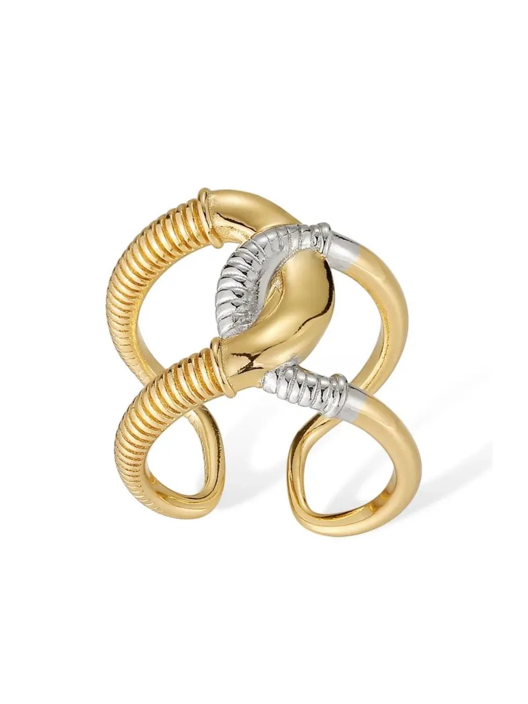Кольцо с архитектурным дизайном Colosseum Ring RETRO CHIC — изображение 2 из 4, оттенок золотистый серебристый