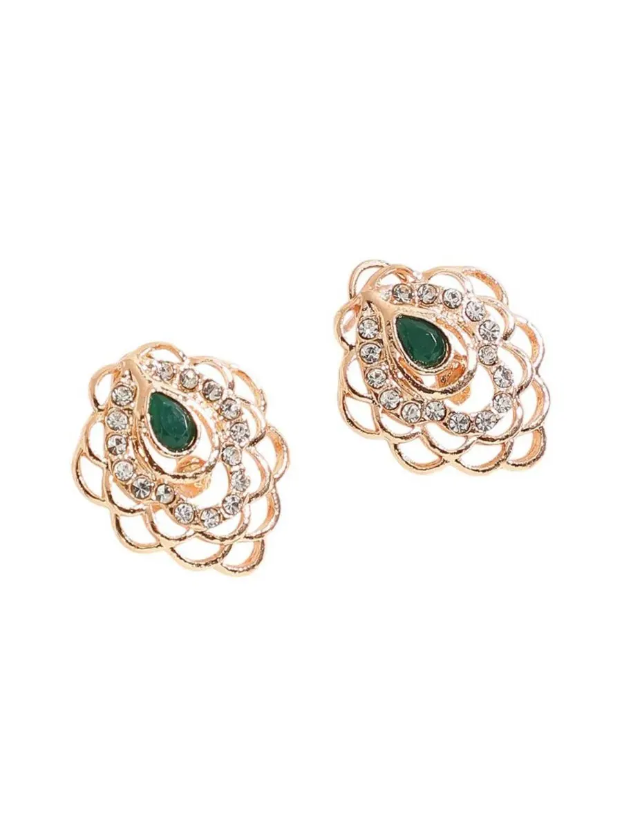 Ювелирный набор с камнями Gold Plated Stones Jewellery Set SOHI — изображение 8 из 9, оттенок золото