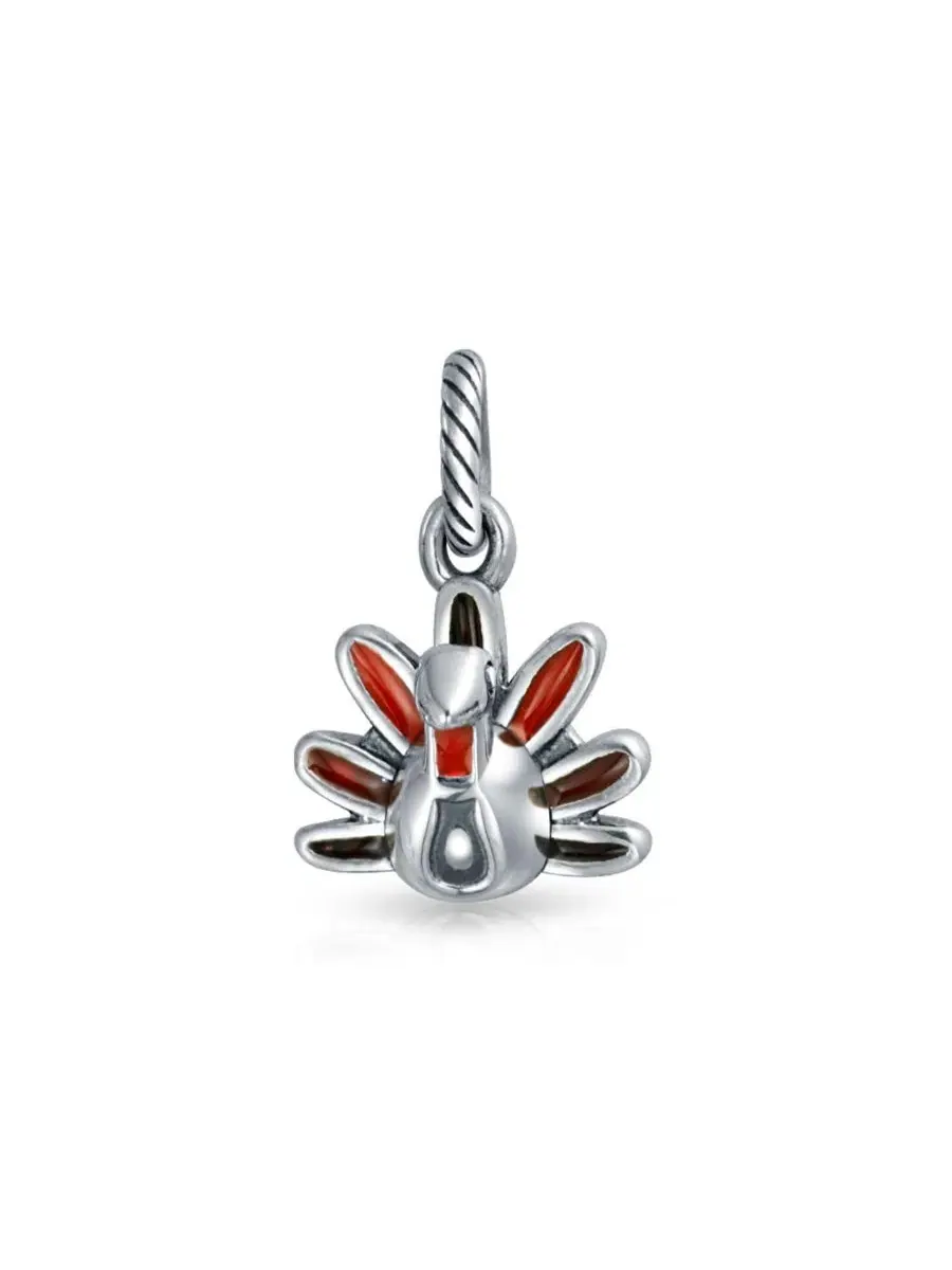 Подвеска-шарм из стерлингового серебра с эмалью, индейка Bling Jewelry — изображение 1 из 6, оттенок серебряный