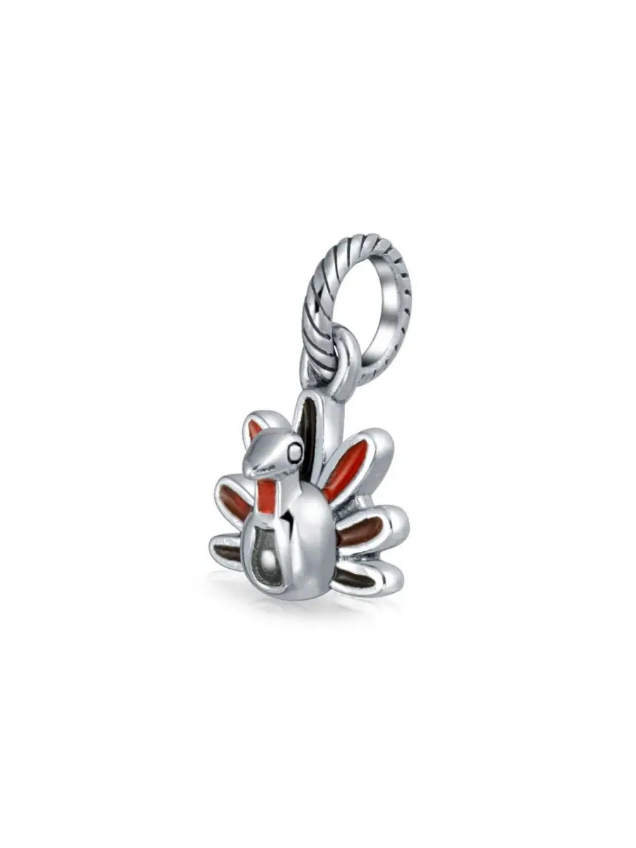 Подвеска-шарм из стерлингового серебра с эмалью, индейка Bling Jewelry — изображение 2 из 6, оттенок серебряный