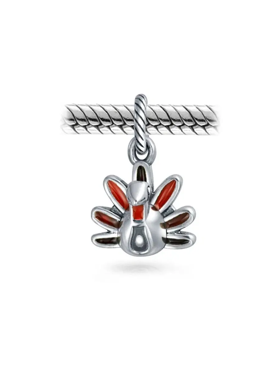 Подвеска-шарм из стерлингового серебра с эмалью, индейка Bling Jewelry — изображение 4 из 6, оттенок серебряный