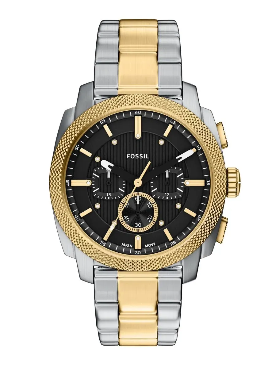 Мужские часы Machine Chronograph из двухцветной нержавеющей стали, 44 мм Fossil — изображение 1 из 7, оттенок мульти