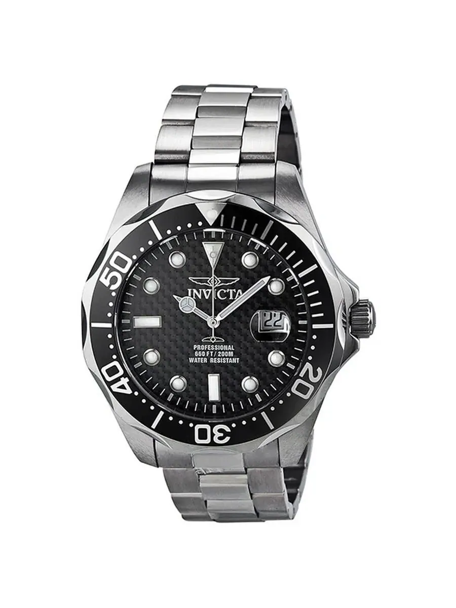 Мужские кварцевые часы Pro Diver 12562 с 3 стрелками на циферблате Invicta — изображение 1 из 3, оттенок серебряный