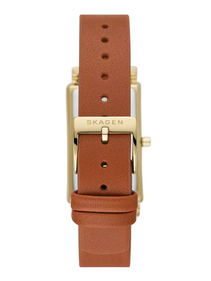 Женские часы Hagen Quartz с тремя стрелками, коричневые кожаные, 22 мм Skagen — изображение 3 из 3