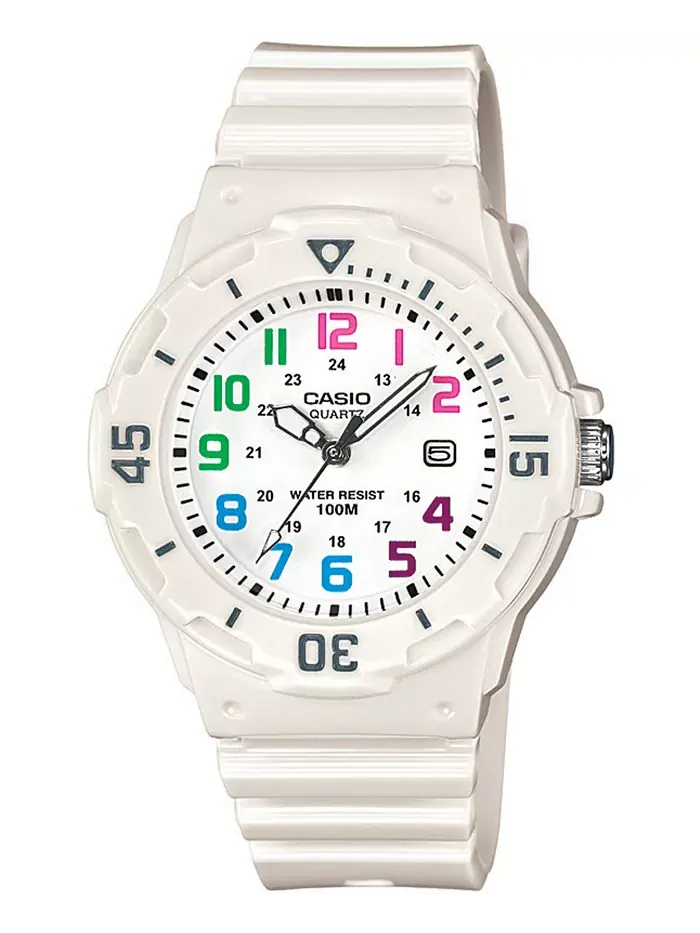 Женские белые часы с ремешком из смолы 34 мм Casio — изображение 1 из 2