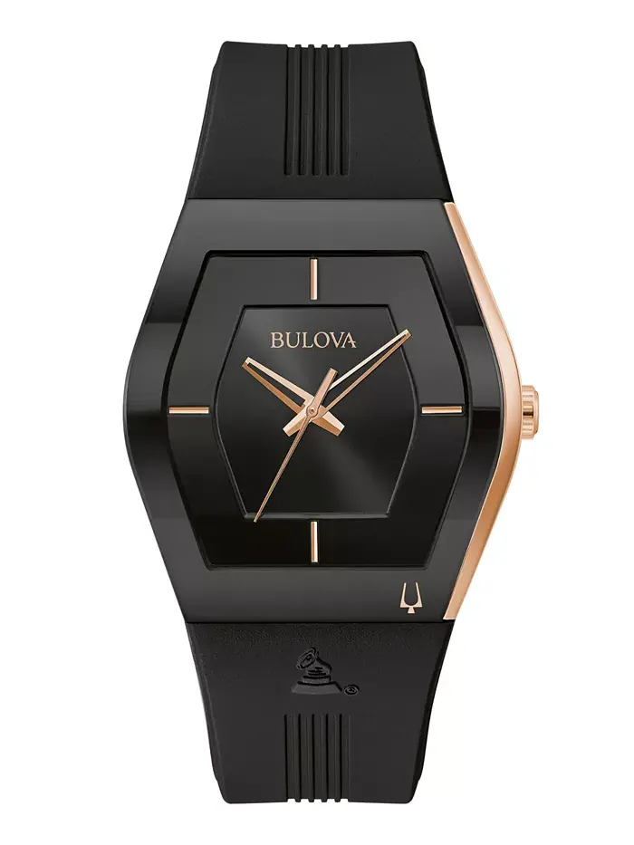 Мужские часы Latin Grammy с черным силиконовым ремешком, 40.5 мм Bulova — изображение 1 из 5