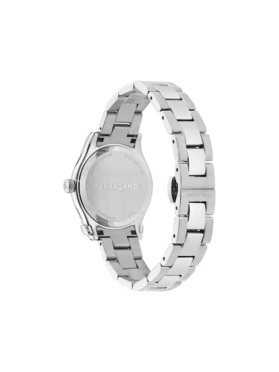 Женские часы 1927 Silver Stainless Steel Bracelet Watch 33mm Ferragamo — изображение 3 из 5, оттенок серебряный