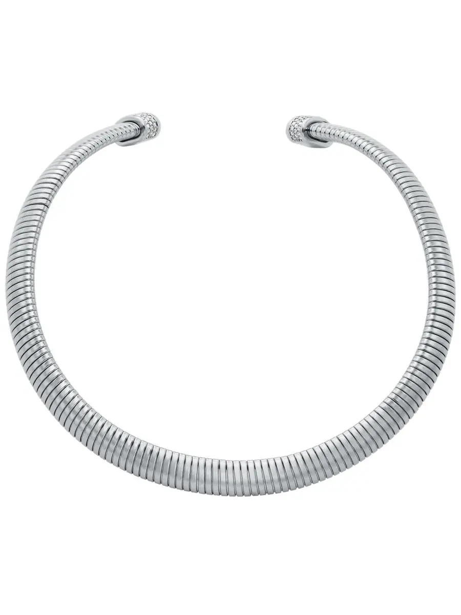 Колье-воротник Ribbon Flex Collar Michael Kors — изображение 1 из 3, оттенок серебряный