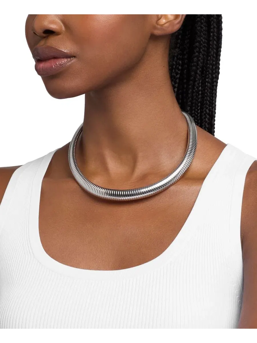 Колье-воротник Ribbon Flex Collar Michael Kors — изображение 3 из 3, оттенок серебряный