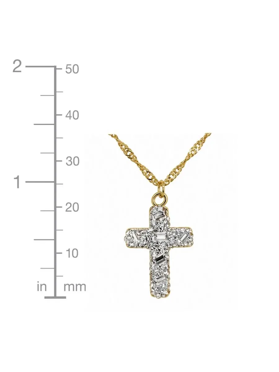Кулон-крест с кристаллами, модель Cross Pendant And Now This — изображение 4 из 5, оттенок золото