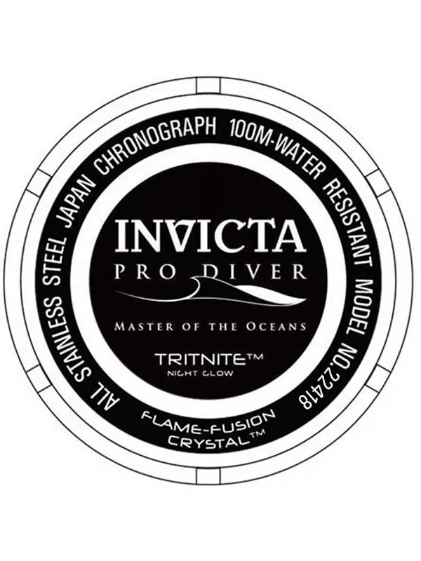 Мужские кварцевые многофункциональные часы Pro Diver 22418 с черным циферблатом Invicta — изображение 3 из 3, оттенок золото