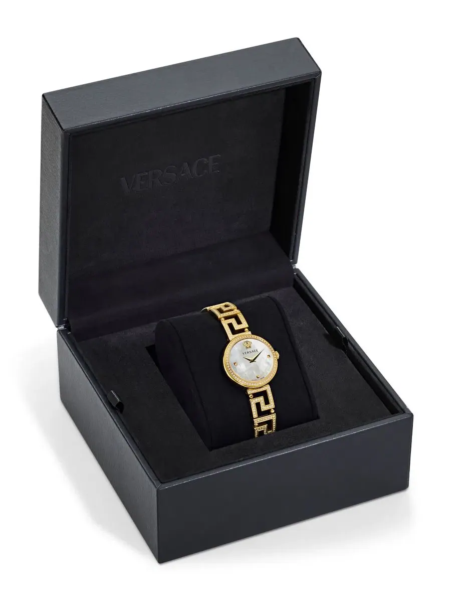 Женские часы Greca Goddess с браслетом из нержавеющей стали, золотистый, 28 мм Versace — изображение 4 из 5, оттенок золото