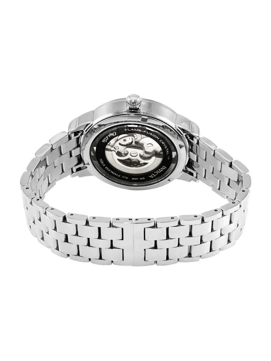 Мужские часы Objet D Art Automatic с черным скелетон-циферблатом Invicta — изображение 3 из 3, оттенок серебряный