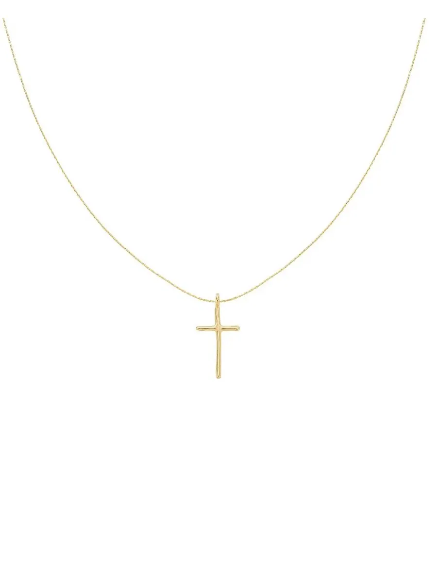 Кулон-крест с цепочкой Ariel Cross Bearfruit Jewelry — изображение 1 из 3, оттенок желтый золотистый