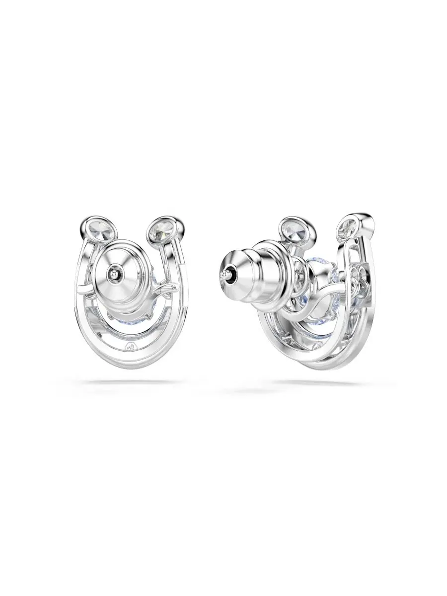 Серьги-пусеты с кристаллом Swarovski, Symbolica, Rhodium-Plated — изображение 4 из 5, оттенок синий