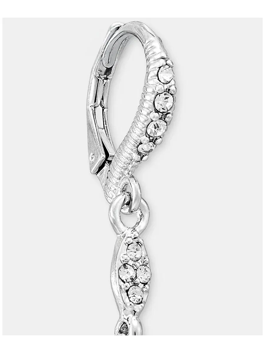 Серьги-подвески Crystal Double Drop Givenchy — изображение 4 из 4, оттенок белый
