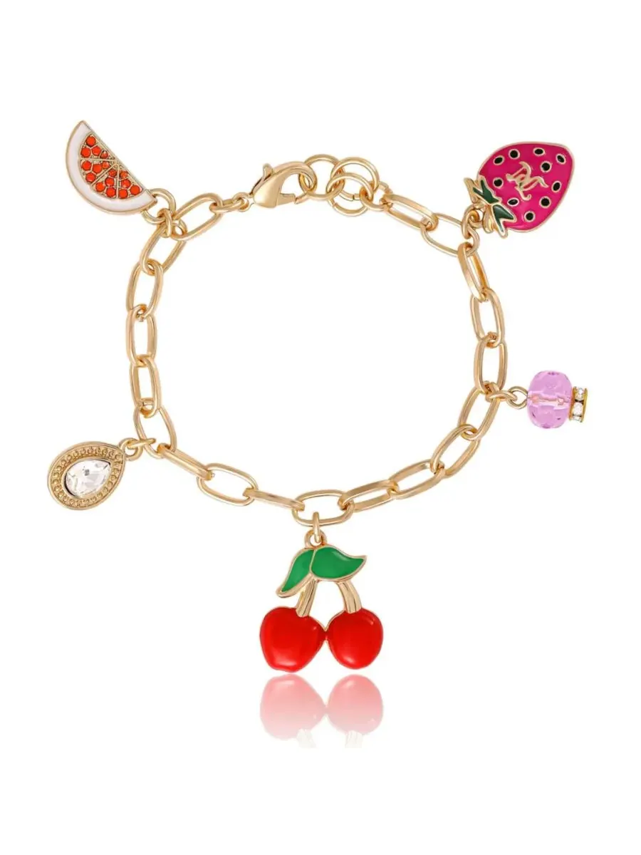 Браслет-шарм с фруктами Cherry & Fruit Charm Bracelet Juicy Couture