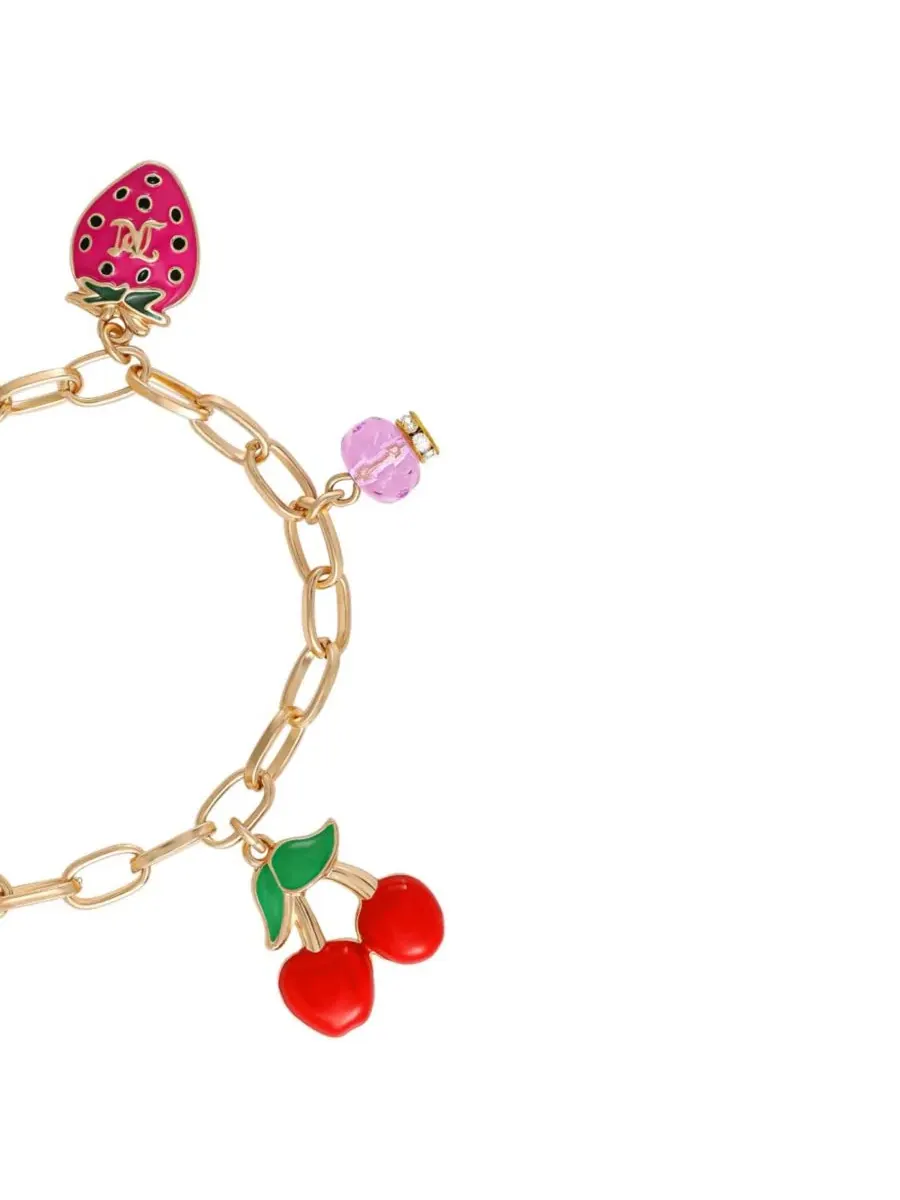 Браслет-шарм с фруктами Cherry & Fruit Charm Bracelet Juicy Couture — изображение 8 из 8, оттенок золото