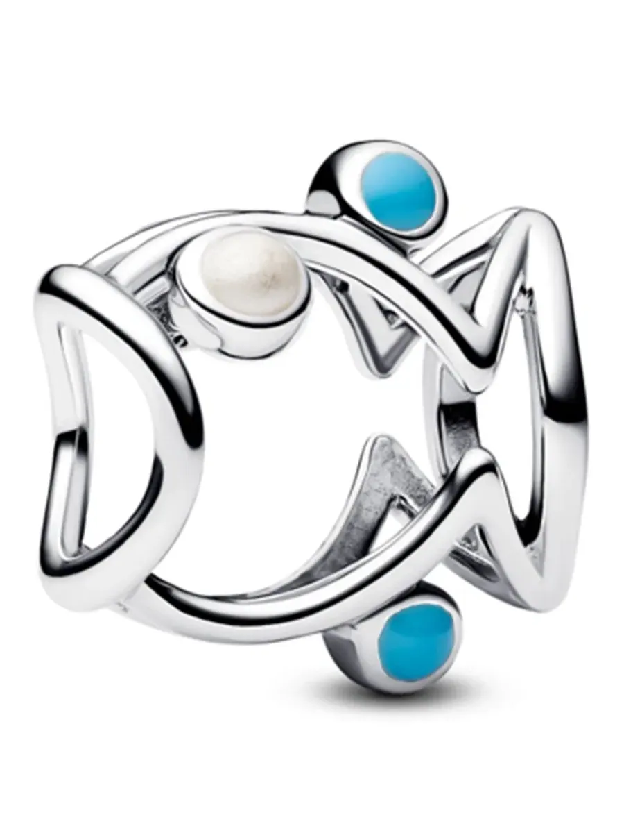 Ажурные подвески в виде рыбок Pandora — изображение 1 из 5, оттенок бирюзовый