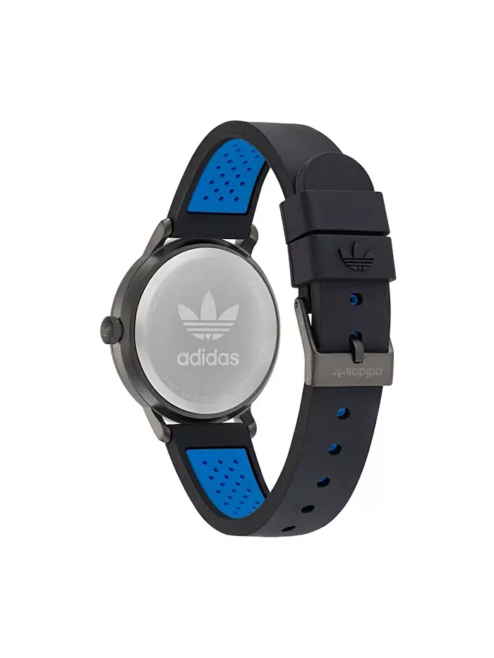 Унисекс-часы Three Hand Code One с черным силиконовым ремешком, 38 мм adidas — изображение 3 из 4