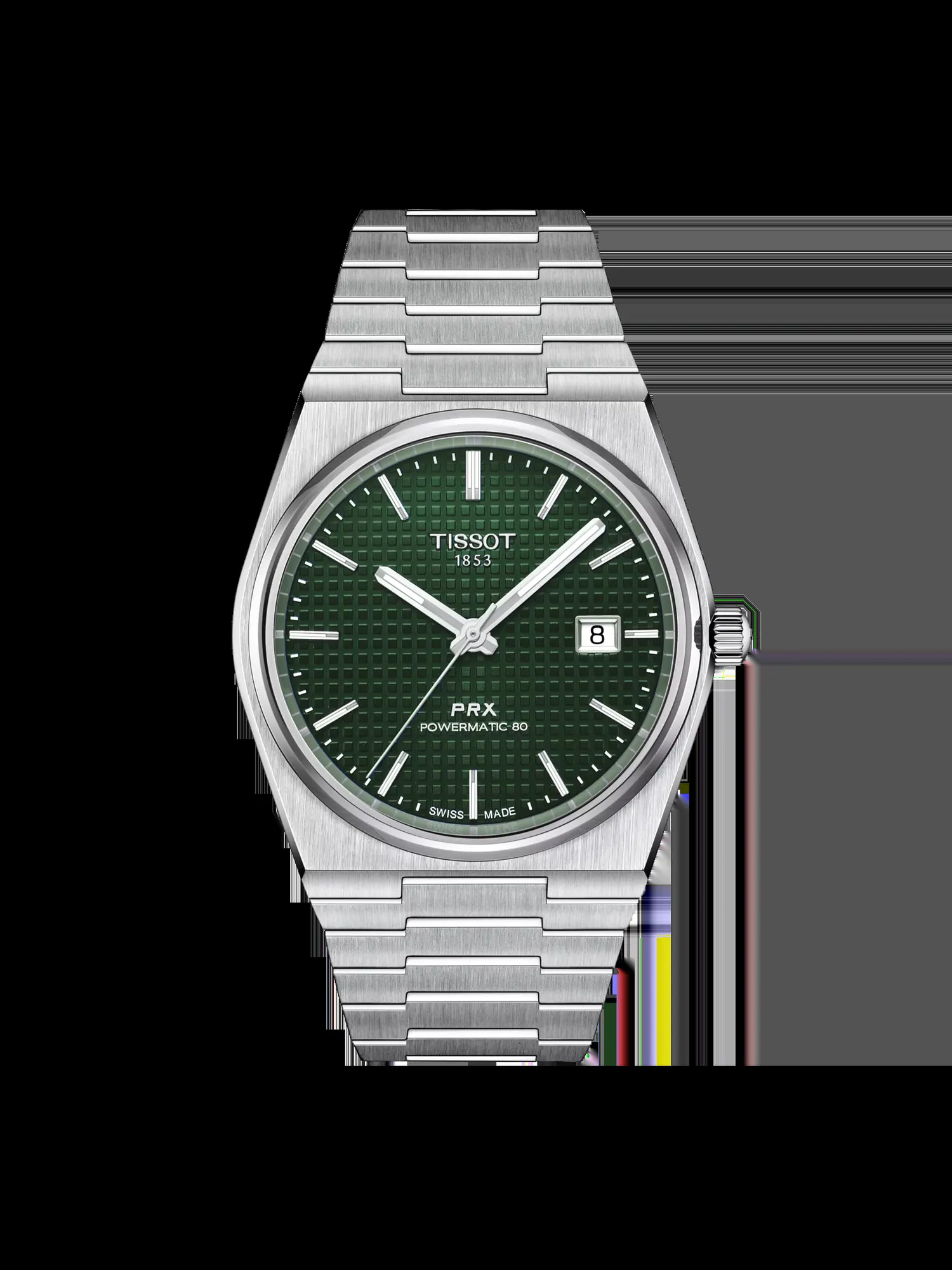 Tissot PRX Powermatic 80: Зеленый циферблат и швейцарская точность — изображение 1 из 8