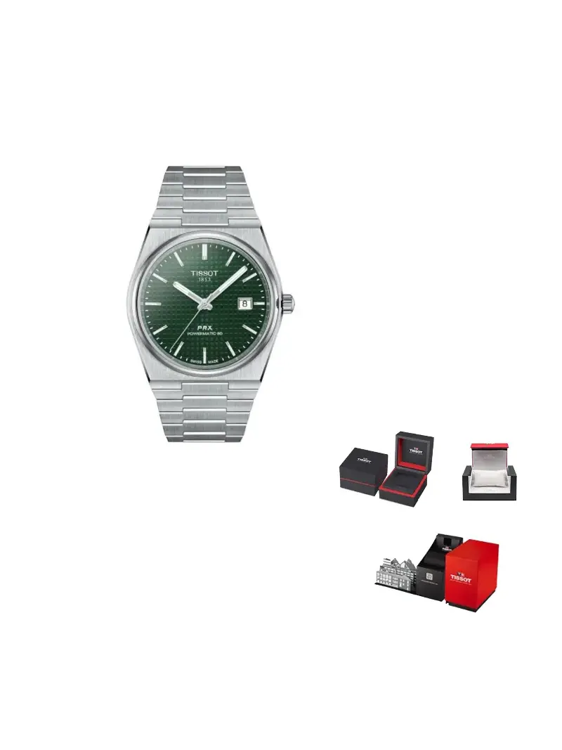 Tissot PRX Powermatic 80: Зеленый циферблат и швейцарская точность — изображение 3 из 8
