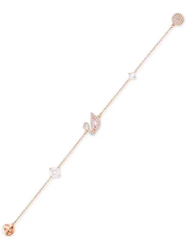 Магнитный браслет Remix с кристаллами в форме лебедя из розового золота Swarovski — изображение 2 из 4, оттенок розовый
