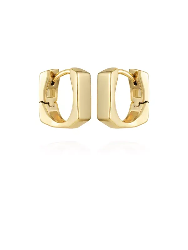 Серьги-Кольца прямоугольной формы золотистого оттенка Vince Camuto