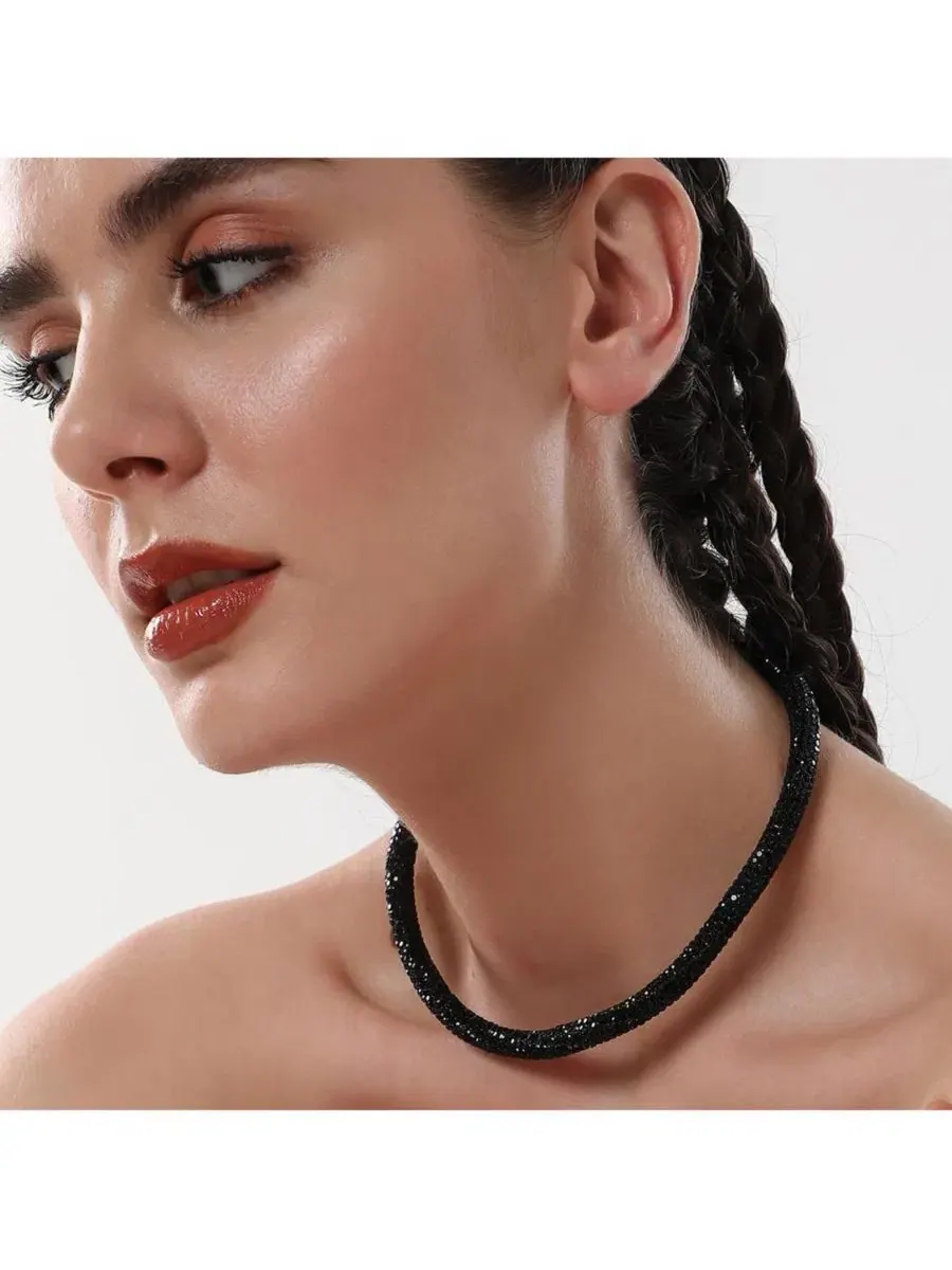Колье-ошейник The Jingle Collar Necklace SOHI — изображение 2 из 6, оттенок черный