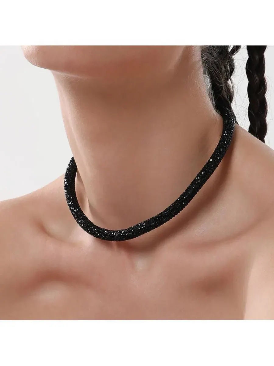 Колье-ошейник The Jingle Collar Necklace SOHI — изображение 4 из 6, оттенок черный