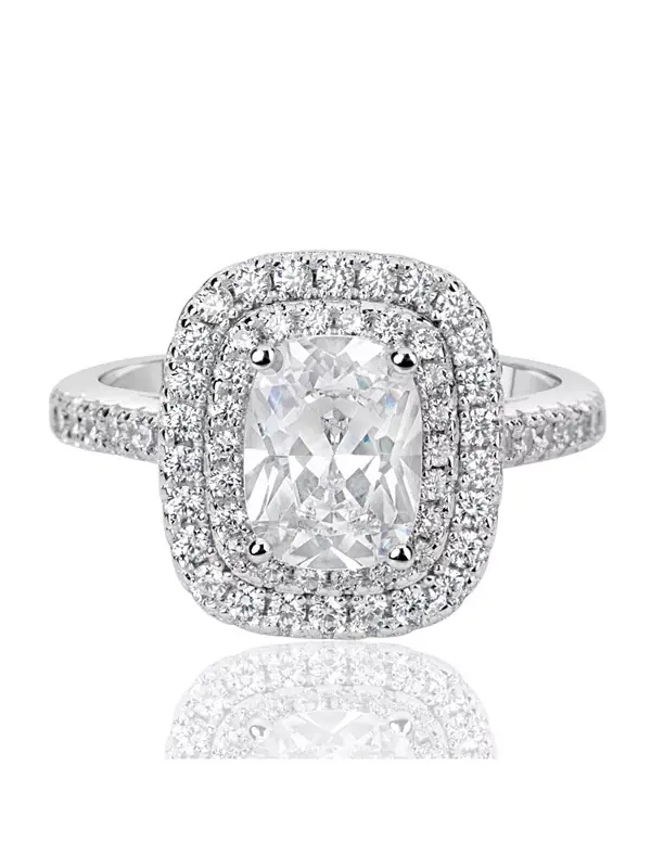 Кольцо Suzy Levian из стерлингового серебра с кубическим цирконием Suzy Levian New York — изображение 1 из 3, оттенок белый