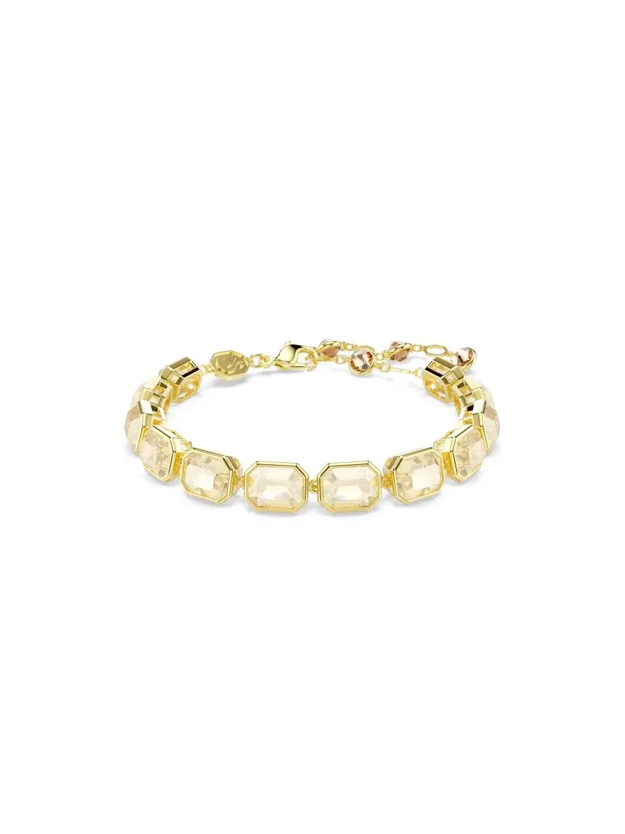 Теннисный браслет Swarovski Millenia с золотым покрытием — изображение 1 из 7, оттенок золото