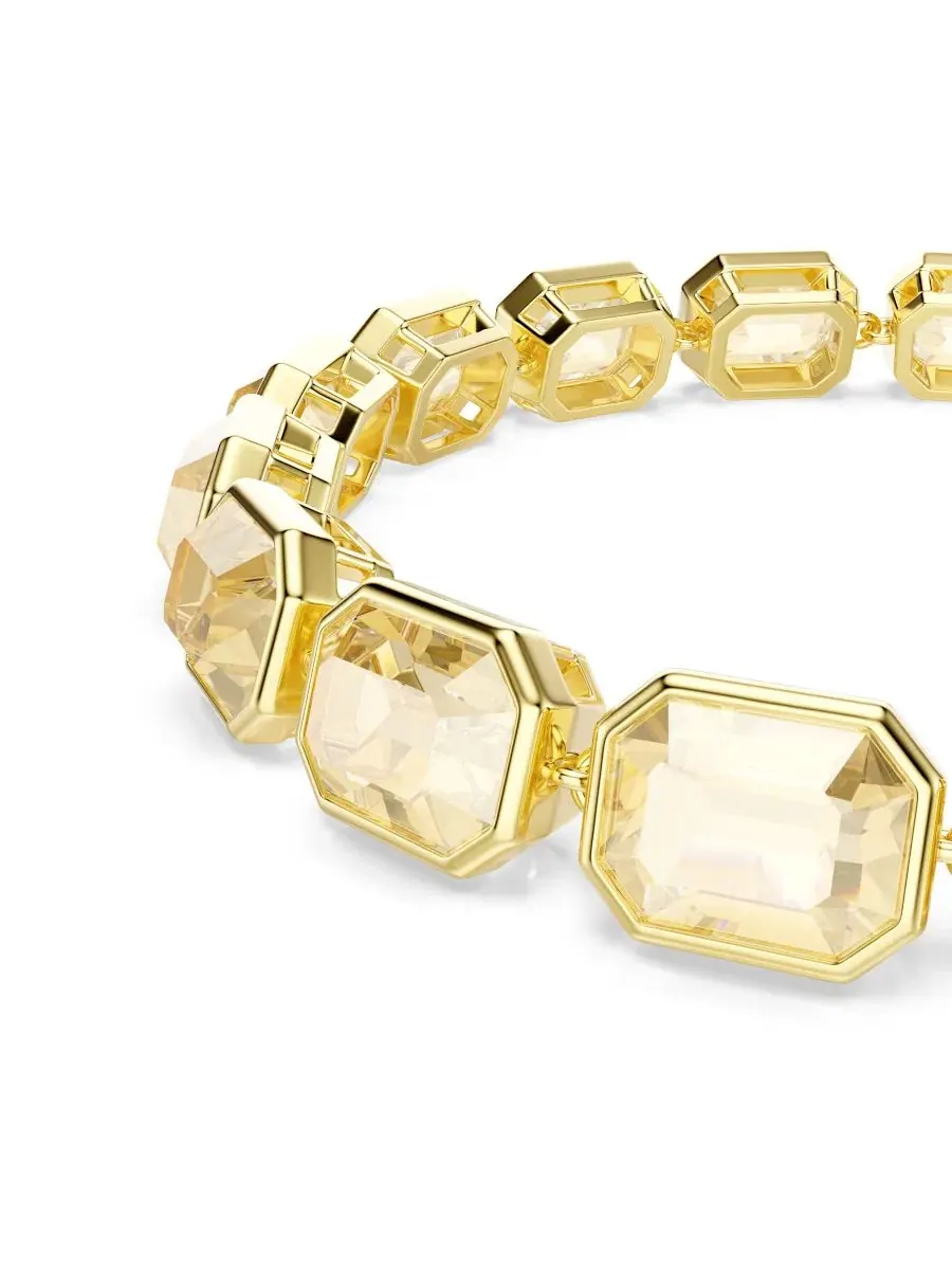 Теннисный браслет Swarovski Millenia с золотым покрытием — изображение 4 из 7, оттенок золото
