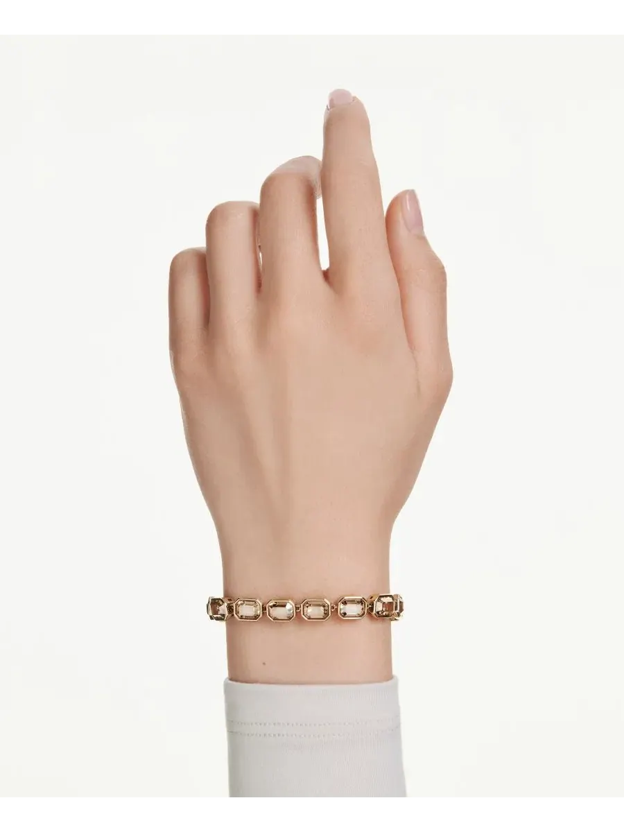 Теннисный браслет Swarovski Millenia с золотым покрытием — изображение 6 из 7, оттенок золото
