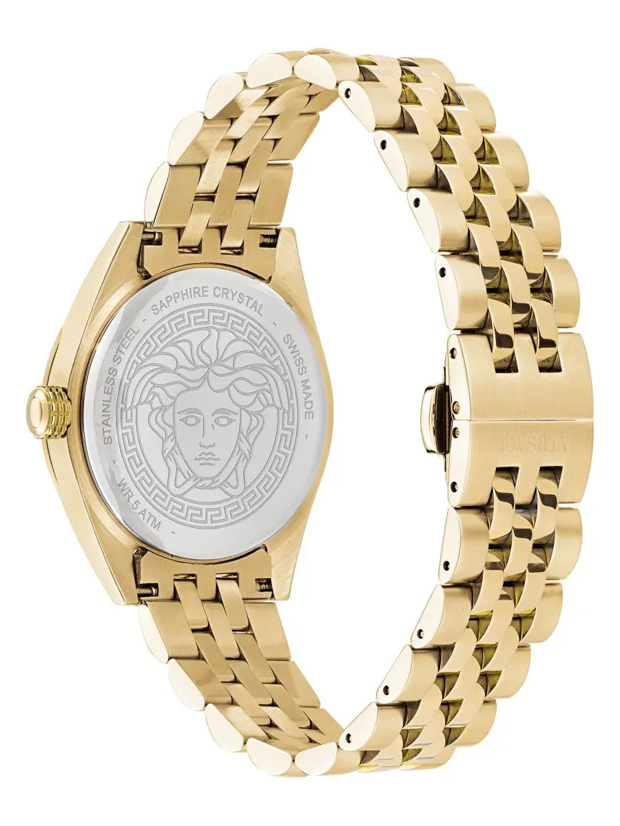 Женские часы V-Code из стали с позолотой, 36 мм Versace — изображение 3 из 5