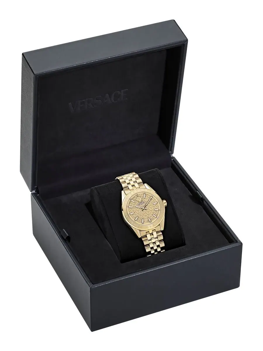 Женские часы V-Code из стали с позолотой, 36 мм Versace — изображение 4 из 5