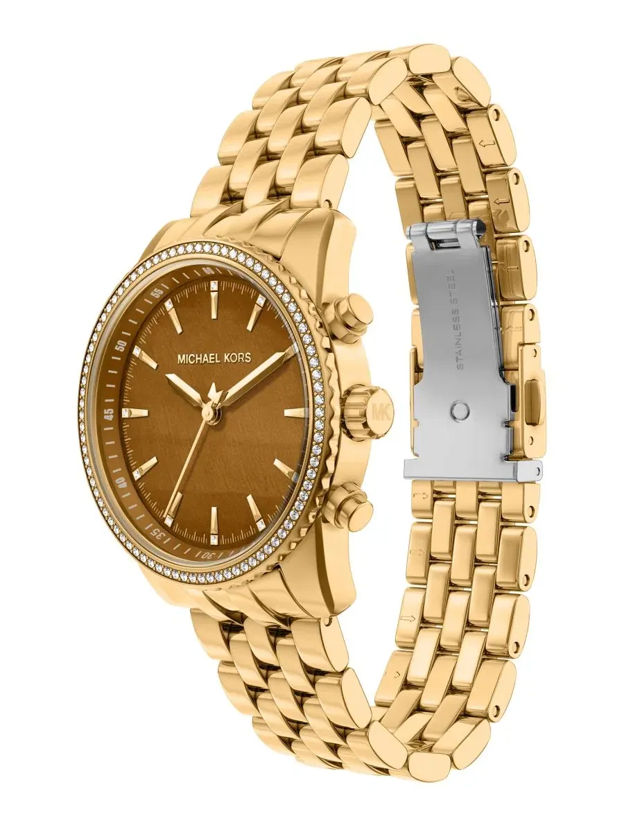Женские часы Bryant с циферблатом из тигрового глаза Michael Kors — изображение 6 из 9, оттенок золотистый